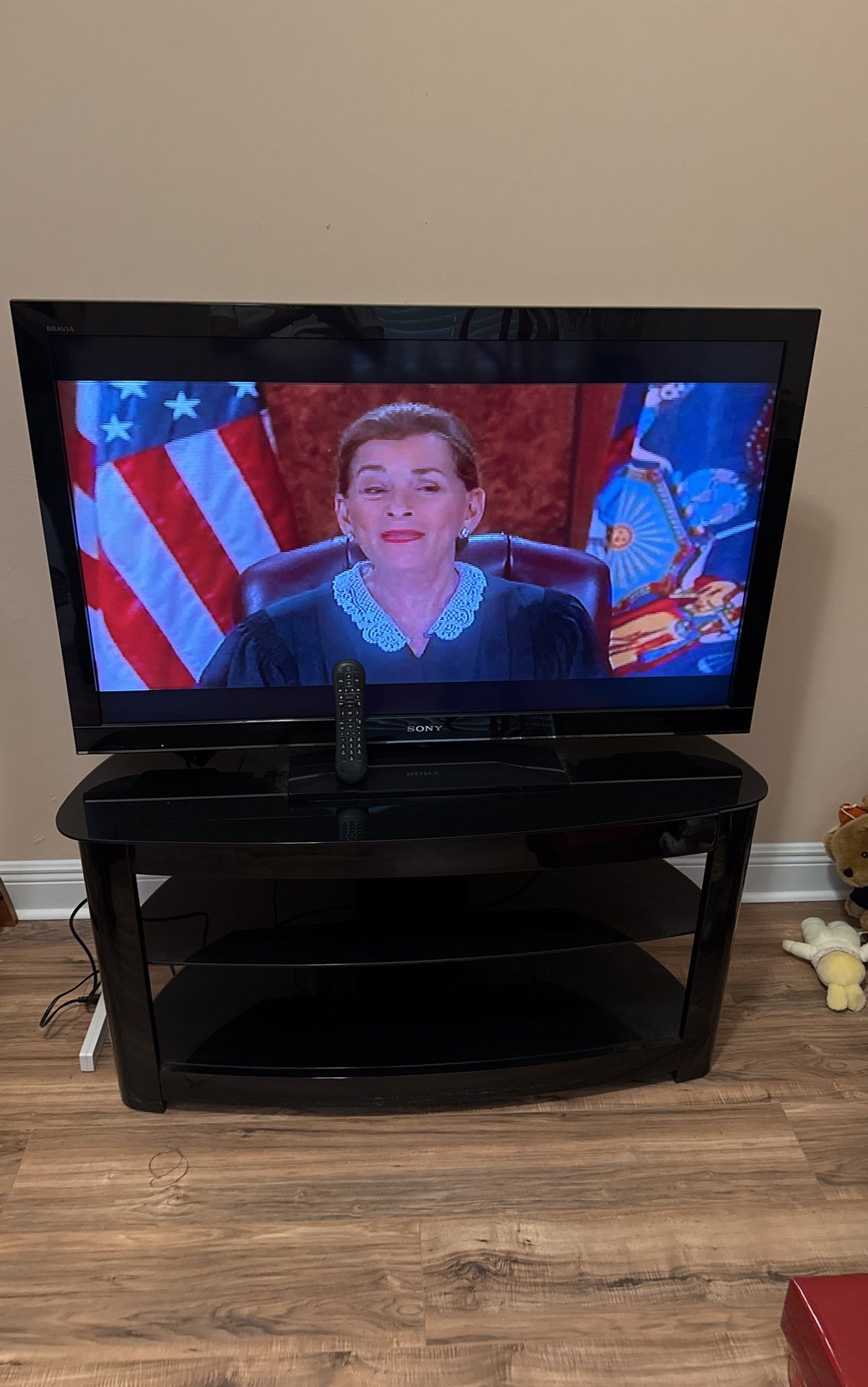 50” Sony Bravia Flat TV With TV stand
