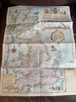 National Geographic Shakespeare's Britain Map