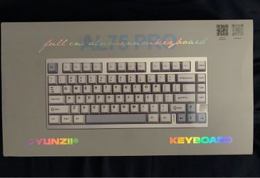 BRAND NEW/NEVER USED - Yunzii AL75 Pro Keyboard - Silver with Gateron Zero Switches