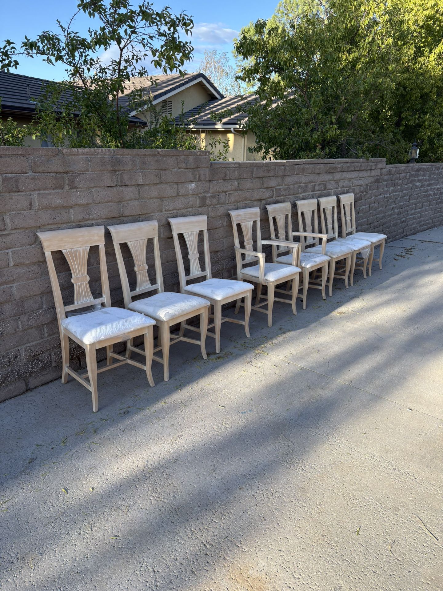 Vintage Wooden Dining Chairs Set