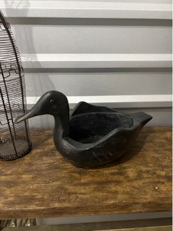 Black Wooden Duck bowl