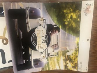 Just married car sign