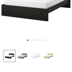 IKEA Malm Bed Frame With Slatted Bed Base Queen Size 