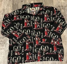 Men's Barn Fly Wild West  ButtonUp shirt Size M