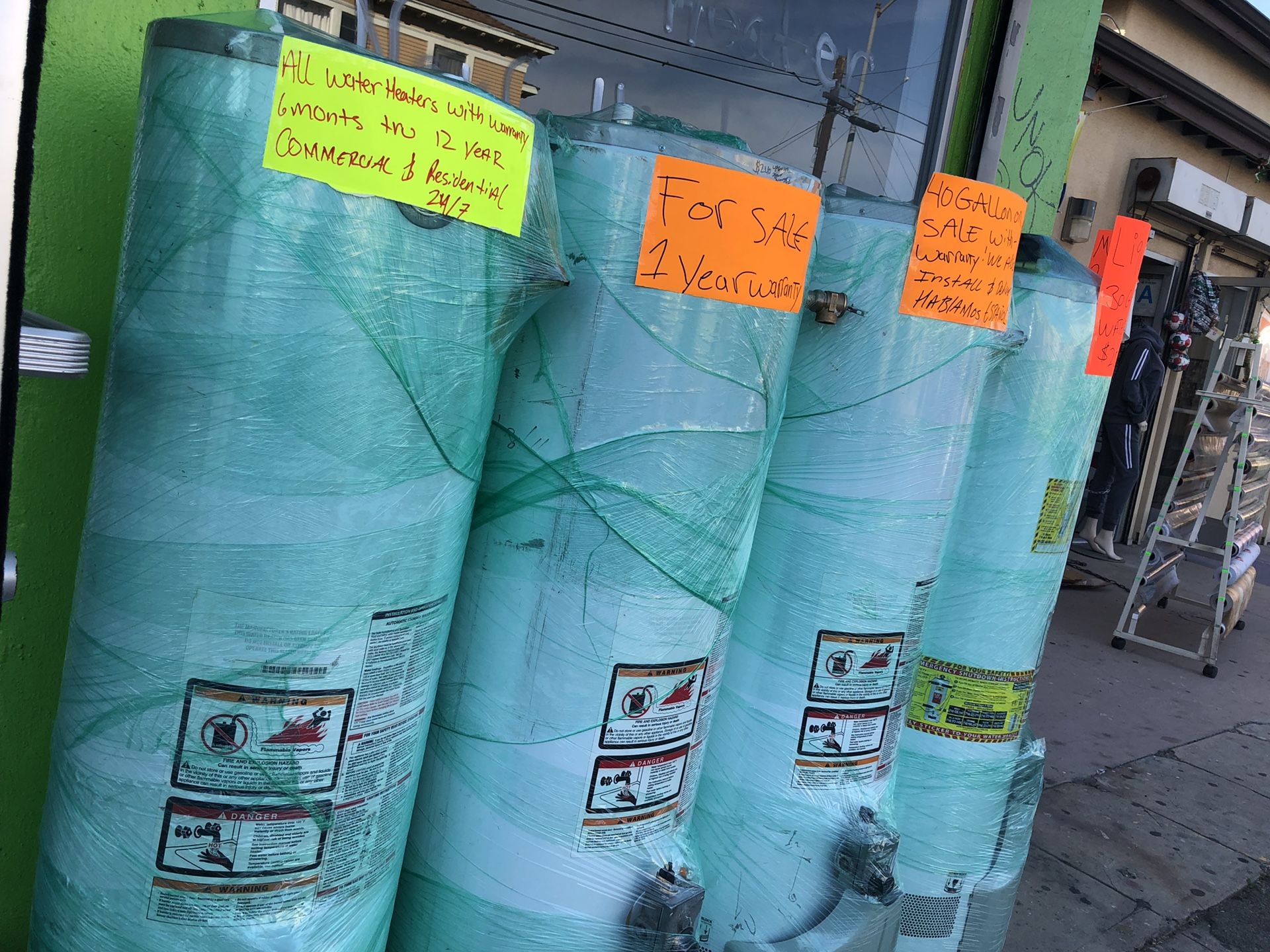 Water heaters 50 75 100 gallon