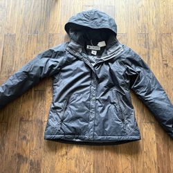 Women’s Black Waterproof Insulated Hooded Snow Jacket By Columbia Size Large 