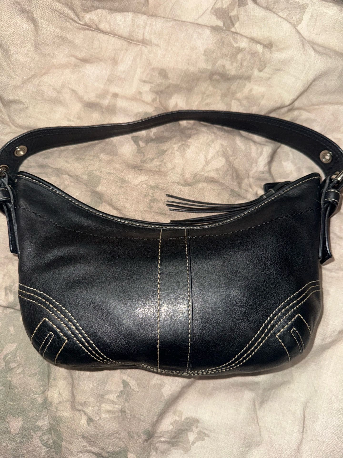 Vintage Coach Soho Small Hobo Shoulder Bag Black Leather Y2K 8A01