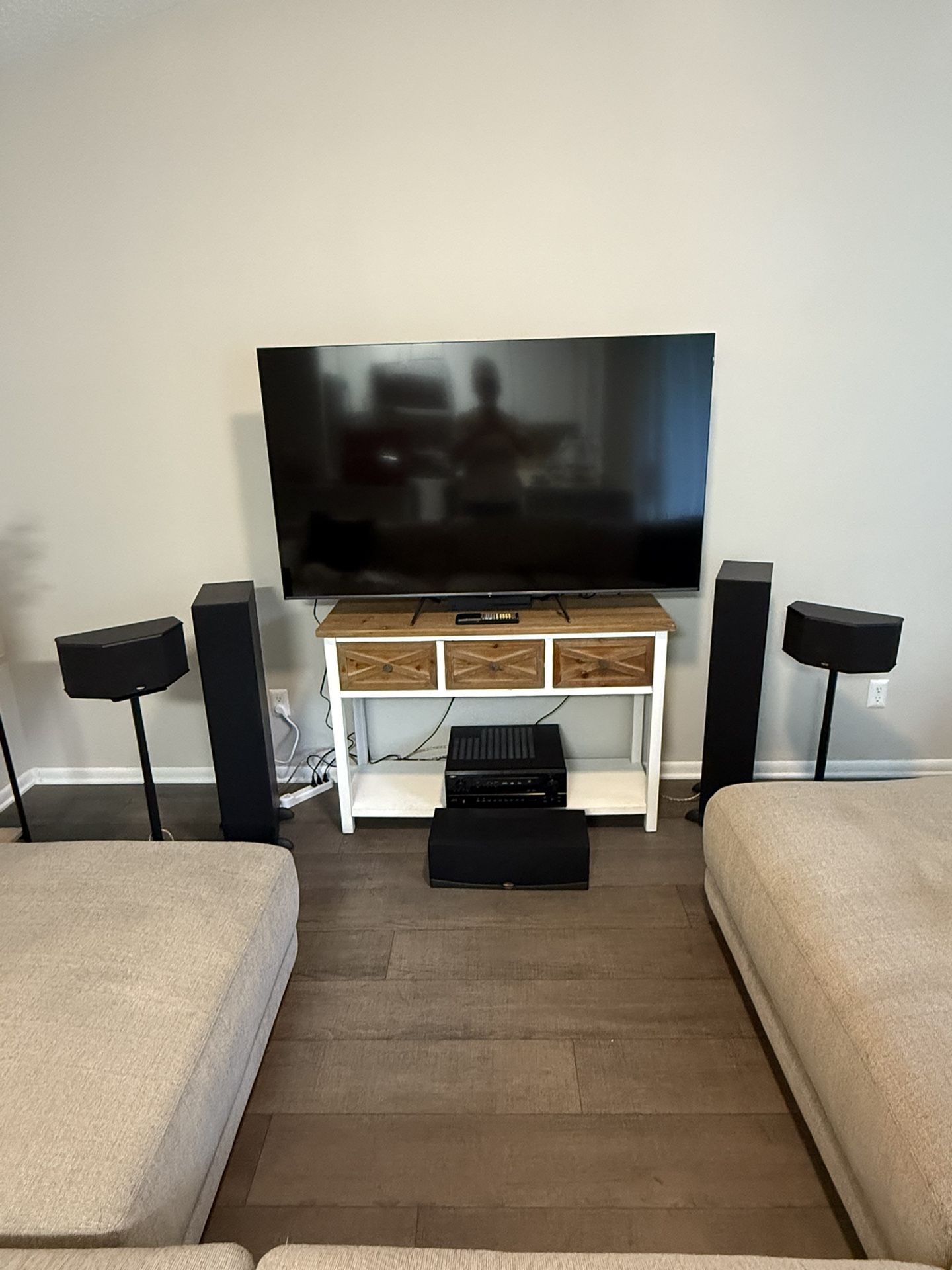 Kilpsch Surround Sound Speakers and Denon Receiver