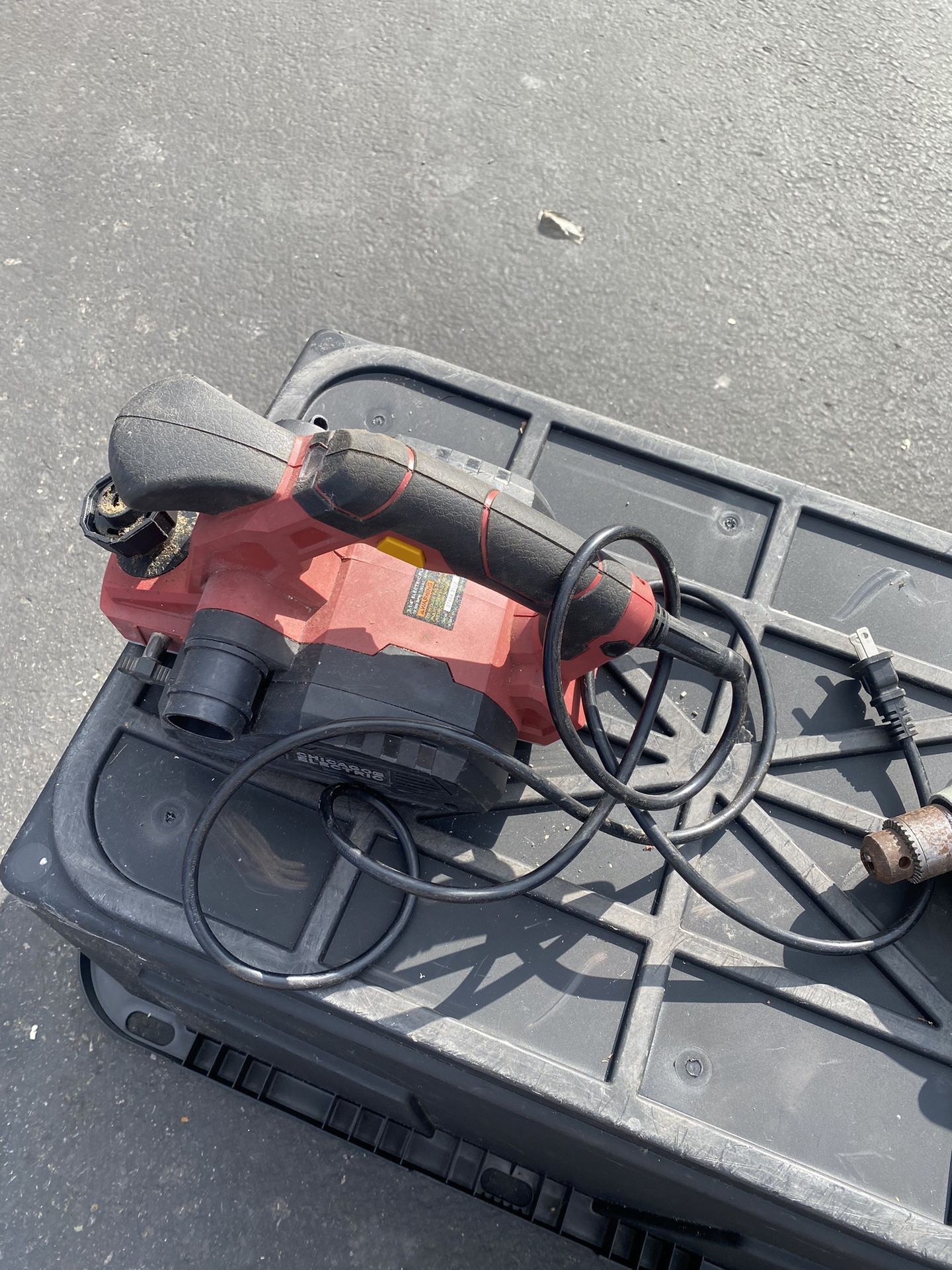 Chicago Electric 3-1/4" electric planer, model number 61687. This type of planer is used to shave and smooth wood for various projects
