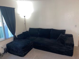 Black Corduroy Sectional Sofa
