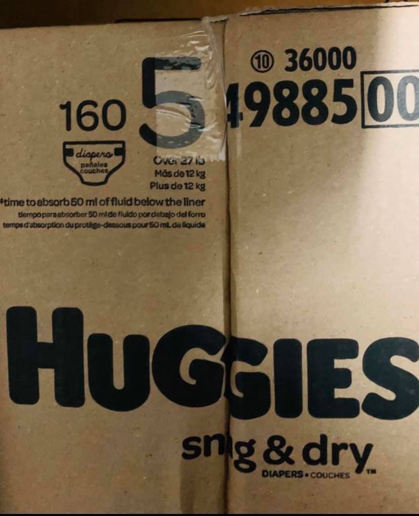 Huggies diapers size 5 snug dry