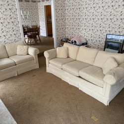 Beige Sofa And Loveseat Set