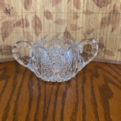 Antique Cut Glass Sugar Bowl 