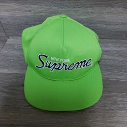 Supreme Classic Team 5 Panel Green Os Fw22 Hat