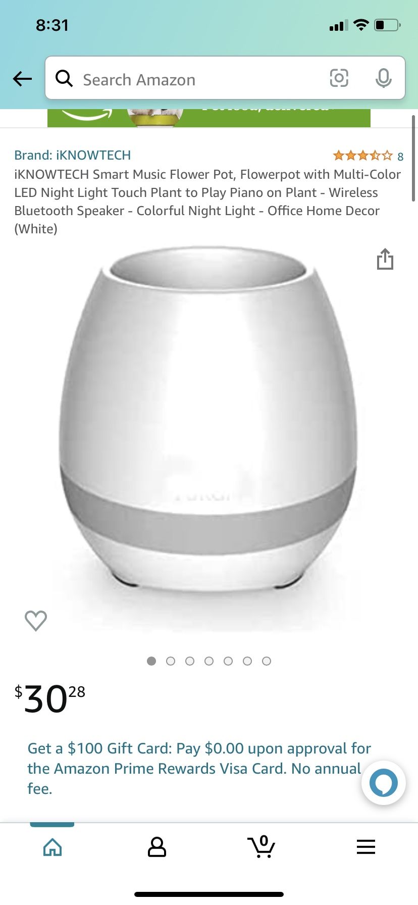 Smart Music Flower Pot, Flowerpot with Multi-Color LED Night Light Touch Plant to Play Piano on Plant - Wireless Bluetooth Speaker - Colorful Night Li