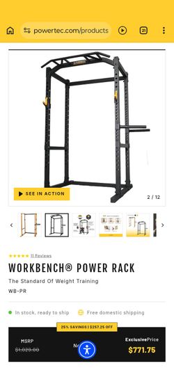 Work Bench Power Rack Powertec Black
