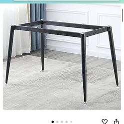 Modern Desk Frame 28" Industrial Metal Table Legs with Suction Cups,Desk Base for Marble, Glass,Wood Top, Set of 4 Black Furniture Legs for Home,Kitch