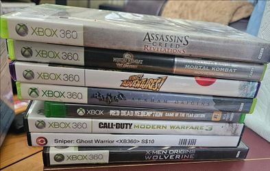 8 Xbox 360 vid games... Please see pictures for all the titles...discs are in excellent condition. 10 bucks each