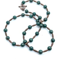 29” Green Copper Necklace