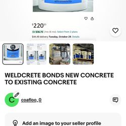 Weld Crete Bonds New  Concrete To Existing Concrete