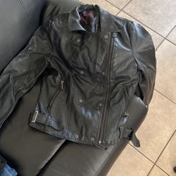 Beautiful Leather Jacket Woman -teen Size M 