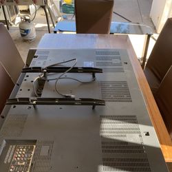 Appliances Black Television Tv Needs Works And Wooden Dining Set Furniture