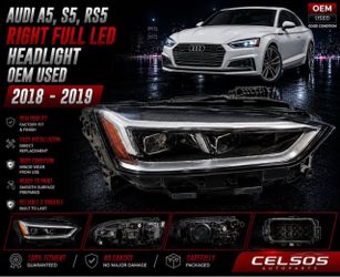 AUDI A5, S5, RS5 RIGHT FULL LED HEADLIGHT  2018  -  2019