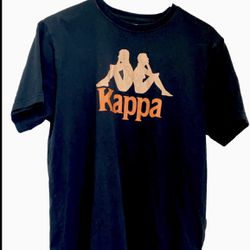 Black Kappa Short Sleeve T Shirt Mens Size Large