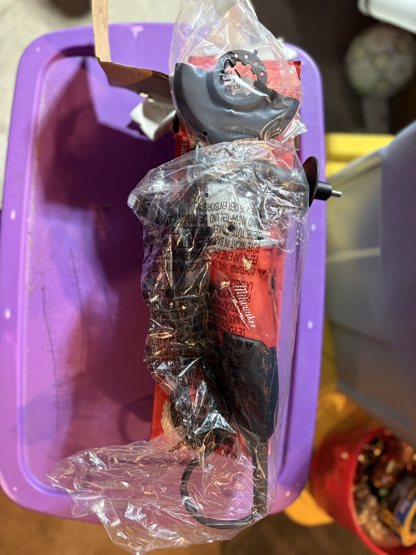 7 Amp Corded 4 -1/2 In Small Angel Grinder With Sliding Lock On Switch