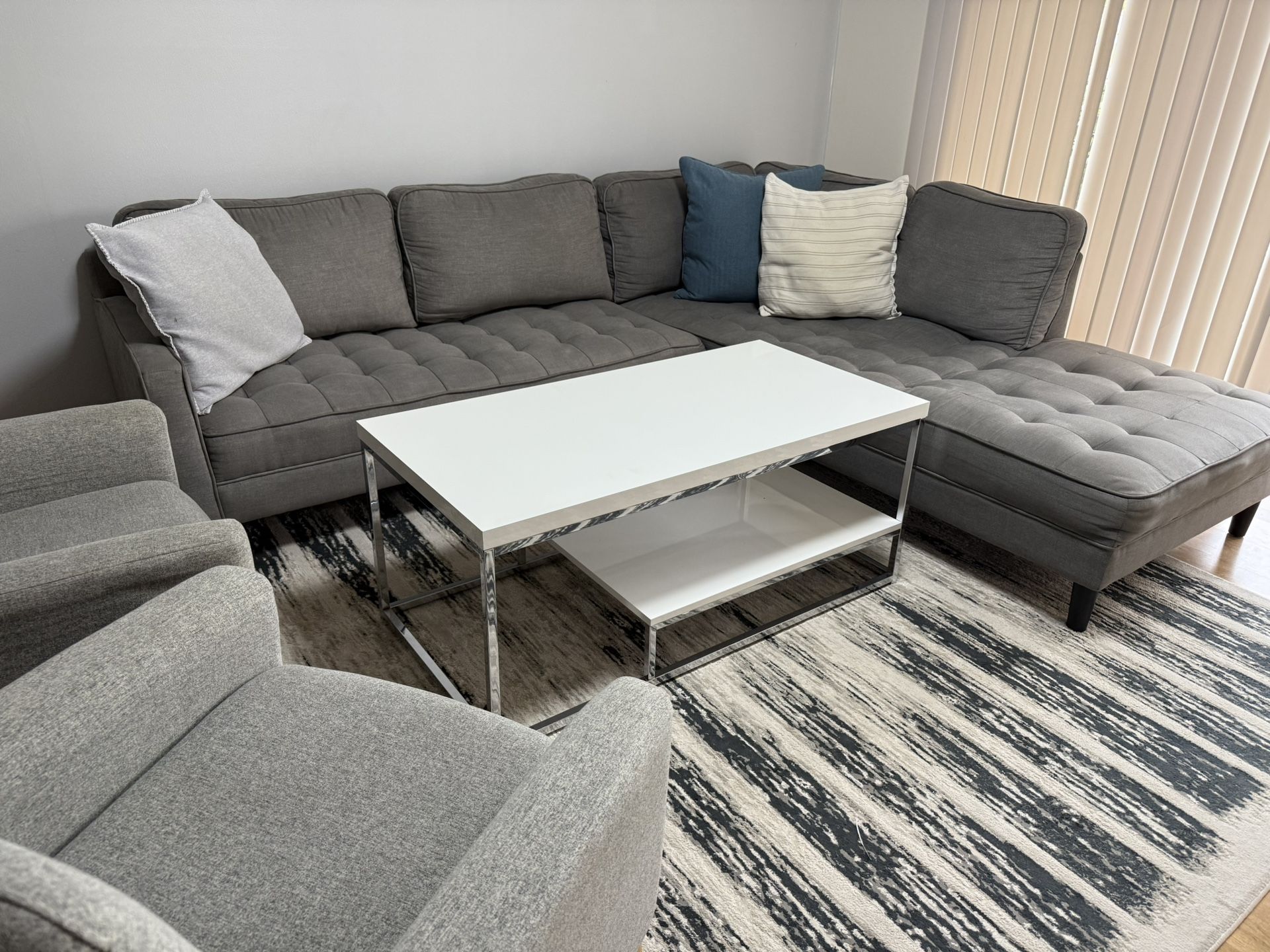 Couch Sofa Sectional With 2 Chairs