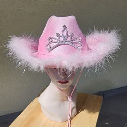 PINK COWBOY TIARA HAT Lights up!