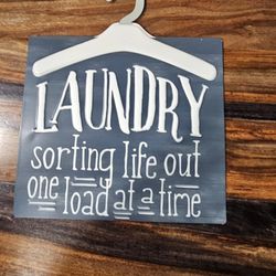 Laundry Sign 10" H X 11.5" W 