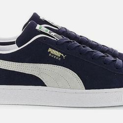 PUMA classic suede Peacoat-puma Navy White Men’s Size 8