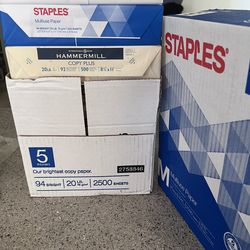7 Reams of Staples and Hammerville high quality printing paper