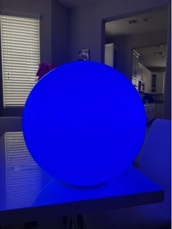 20” large indoor/outdoor color changing LED globe/ orb light