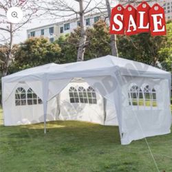 10 ft. x 20 ft. Wedding Party Canopy Tent Outdoor Gazebo with 6 Sidewalls 