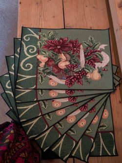 Set Of 8 Christmas Placemats