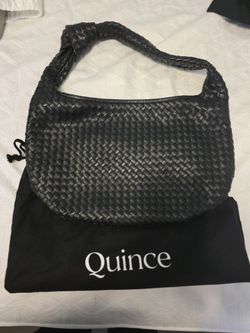 Quincy black leather bag