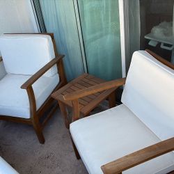 Teak Outdoor Patio Set Of 2