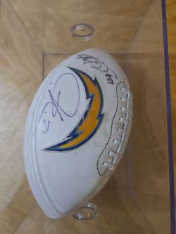 San diego chargers autograph football