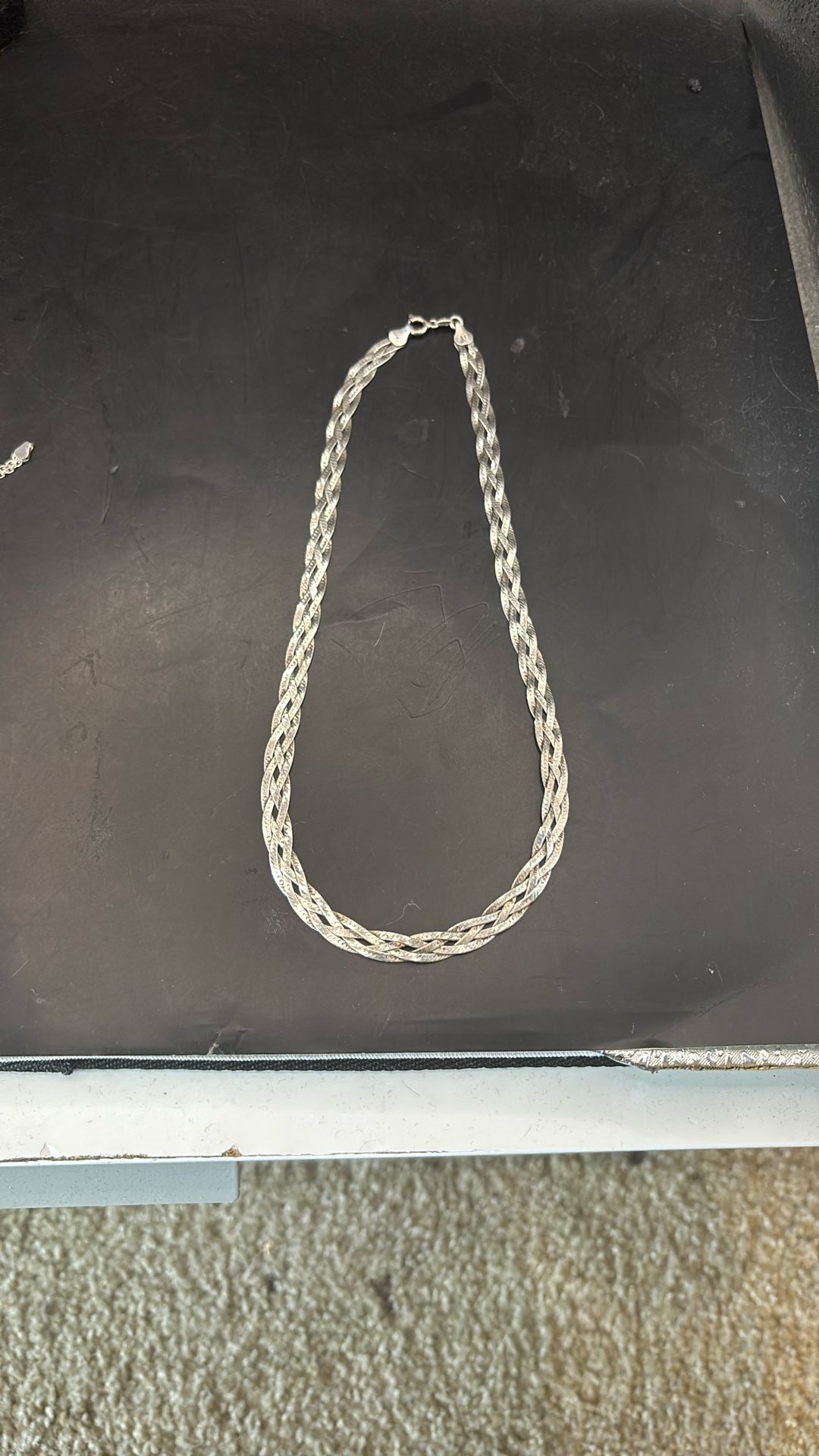Braided Silver Necklace 
