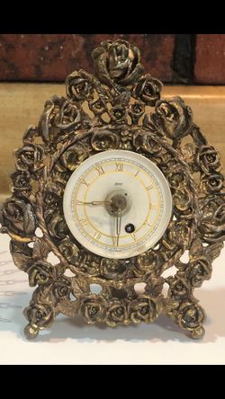 CollectibleMatson  gold Ormolu 20 th Century Clock  Art Nouveau