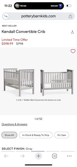 Crate & Barrel Convertible Crib