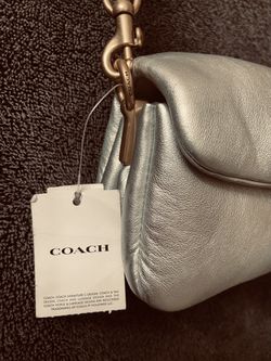Coach Pillow Tabby Shoulder Bag 18 Metallic Silver