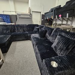 Oversize Corduroy Sectional Couch