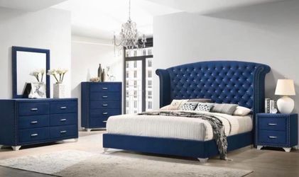 Brand new five piece bedroom set without mattress