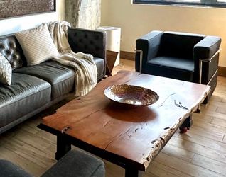 Wood live edge coffee table