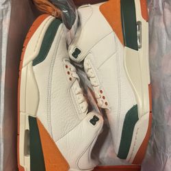 Jordan 3 Sole Fly Miami Size 8 New