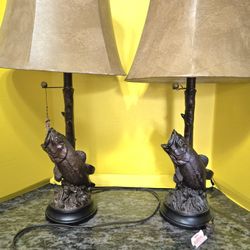 Vintage Direct Bass Fish Table Lamp 18" 