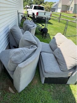 Gray lazy boy sectional